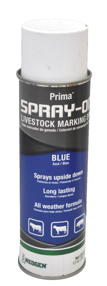 Primar Marc Spray Identification Sorting Livestock 500mL Marking Paint Blue