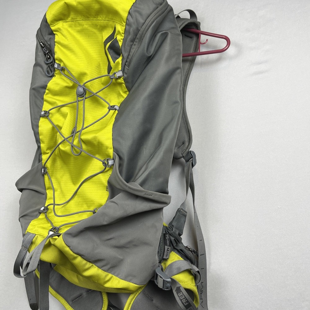 Black Diamond Burn 25L Backpack Gray Yellow Hiking Climbing Pack Medium Torso