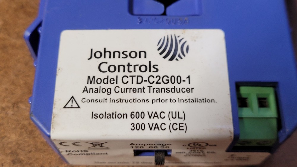 Johnson Controls CTD-C2G00-1 Analog Current Transducer 0-5 VDC Output