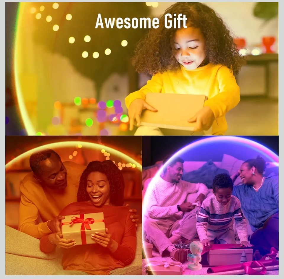 Sunset Lamp Projector with APP & Button Control,360° Magnetic Adjustable Head...