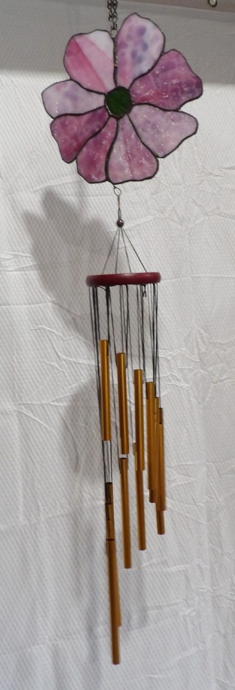 Stained Glass Flower Windchime