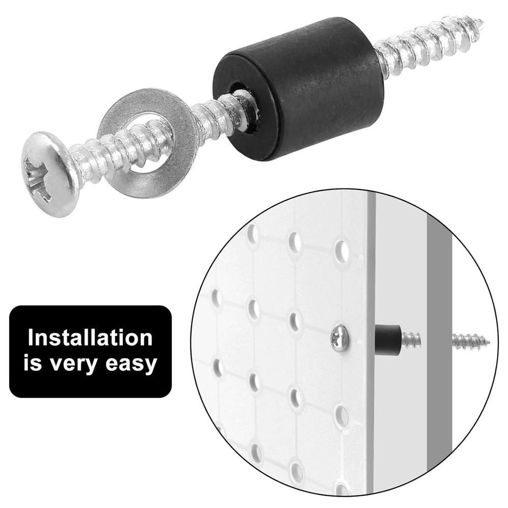 24 Set(72Pcs) Pegboard Mounting Hardware Kit, Peg Boards Accessories - Include S