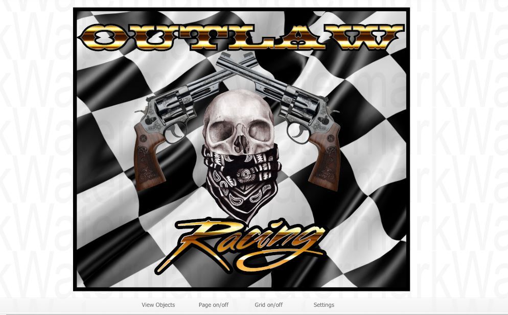 Outlaw Racing Custom Graphics Decals RC Plane Airplane