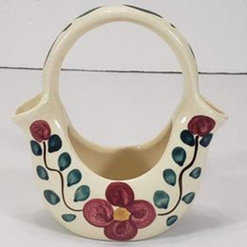 Purinton Pottery Slipware Wedding Vase Flower Pattern