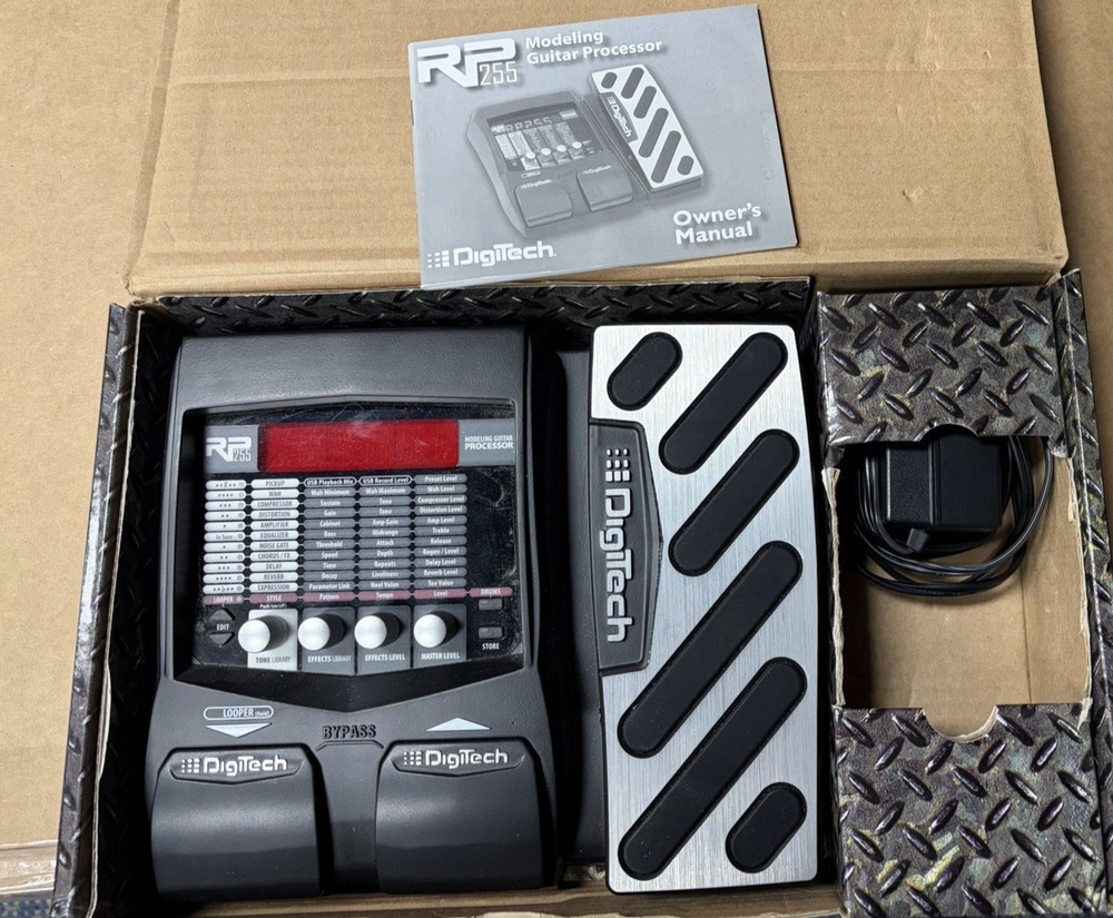 DigiTech RP255 MultiEffects Guitar Effect Pedal & Adapter original box w papers