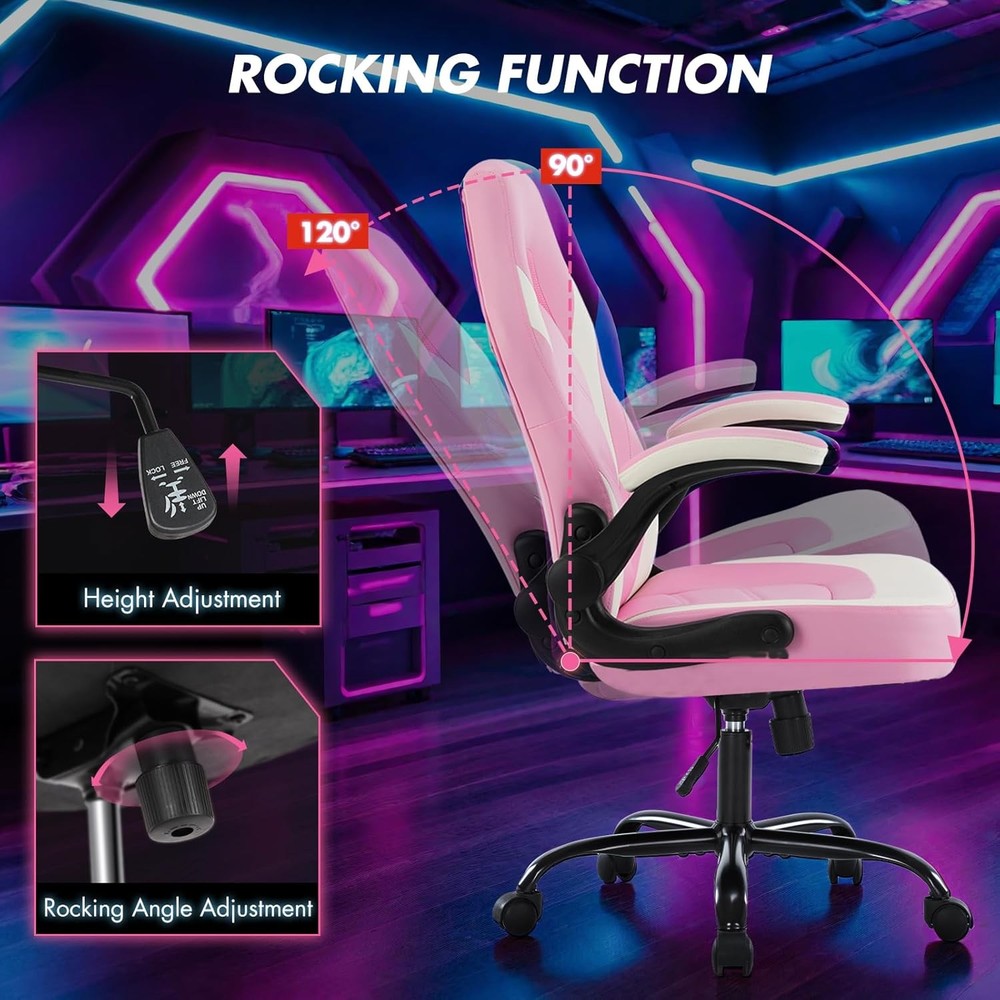 Computer Gaming Desk Chair - Ergonomic Office Executive Adjustable Swivel Task