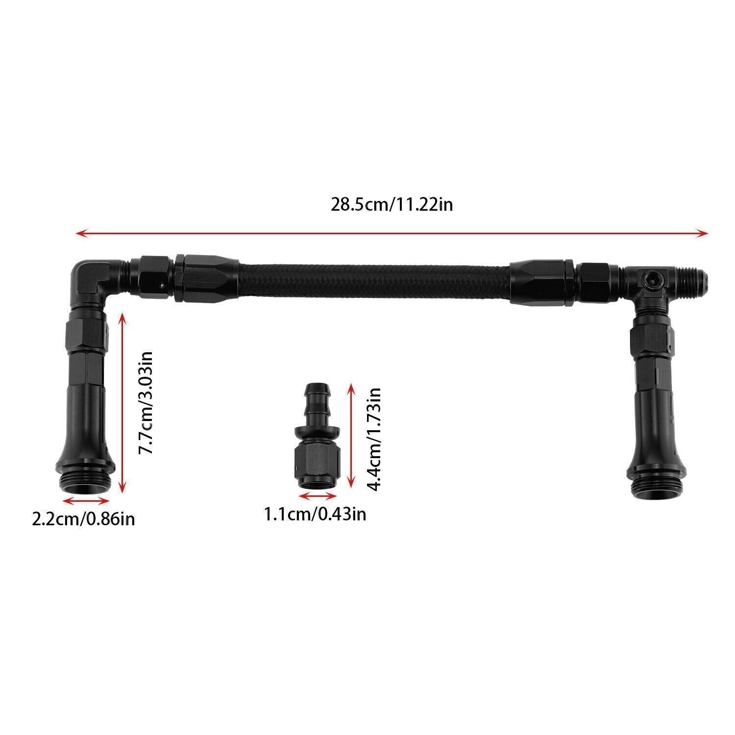 Dual Feed Carb Fuel Line Double Pumper For 4150 Holley Carburetor Braided Xfitwm