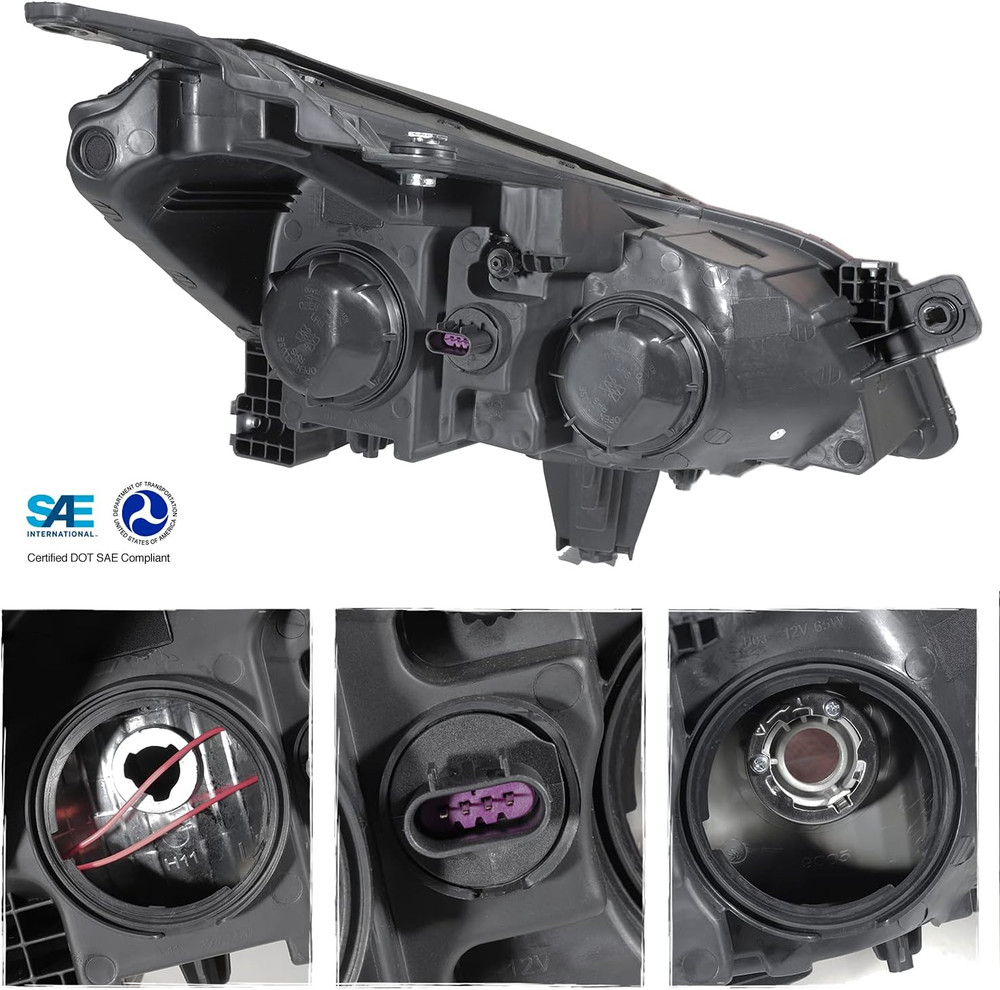 - Fits 2009 2010 2011 2012 Chevy Traverse Headlight Headlamp Direct Replacement