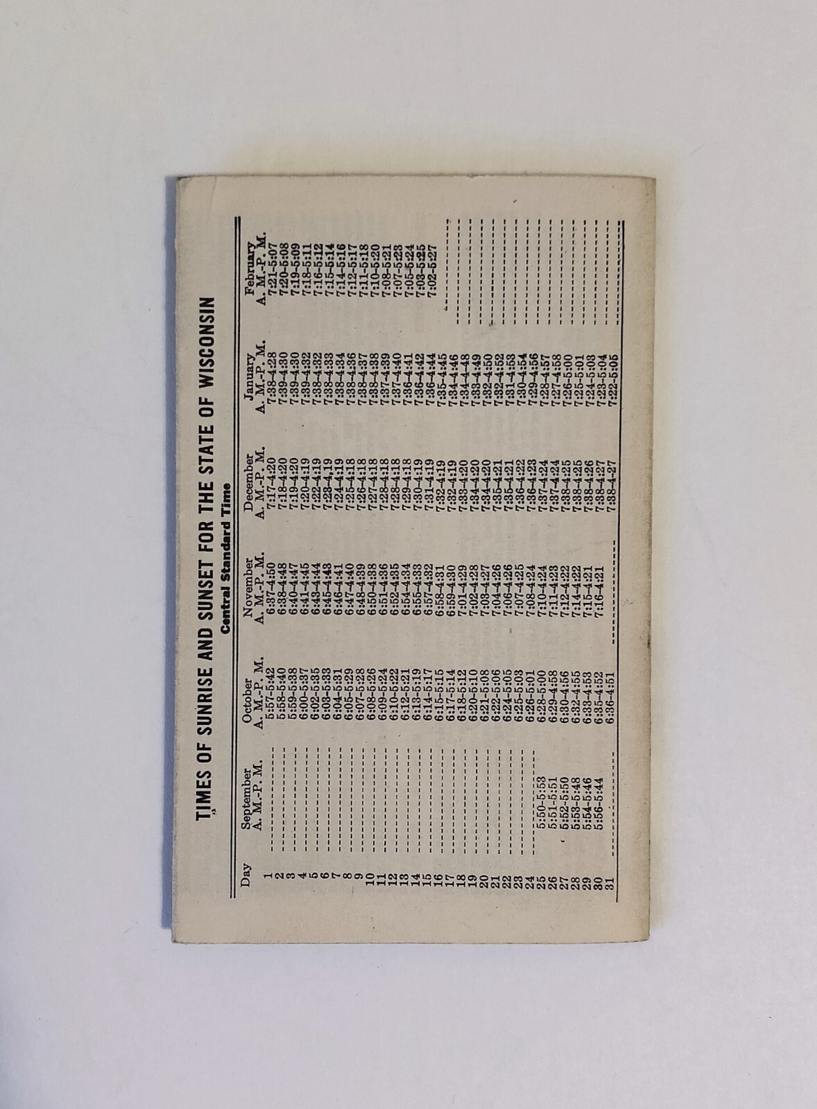 VTG Original Wisconsin Hunting Regulations 1948-1949 Foldable Pamphlet