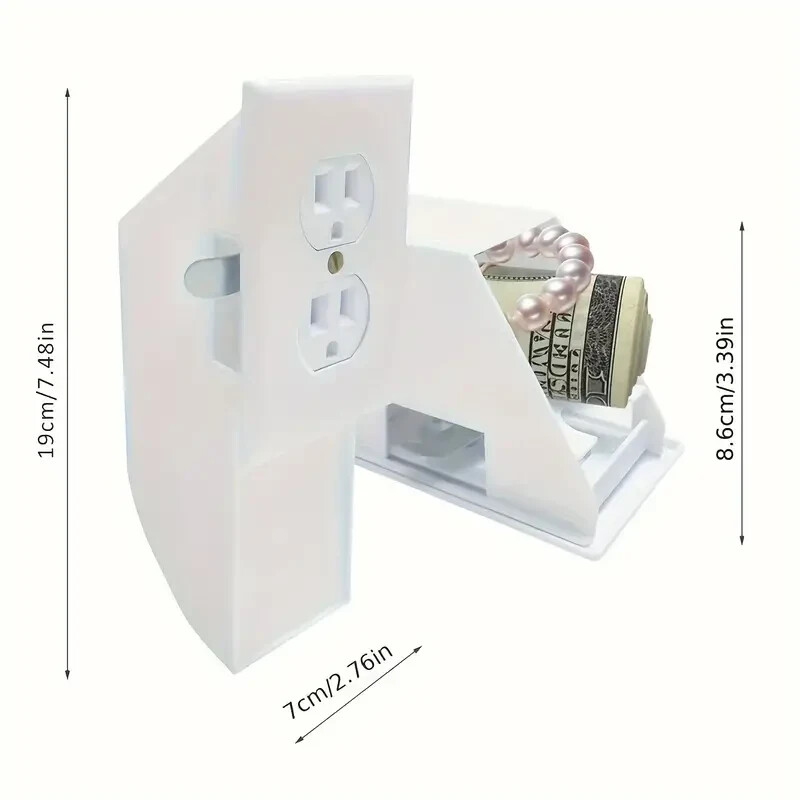 Hidden Wall Safe Outlet Discreet Storage for Valuables, Keys & Jewelry Safe Box