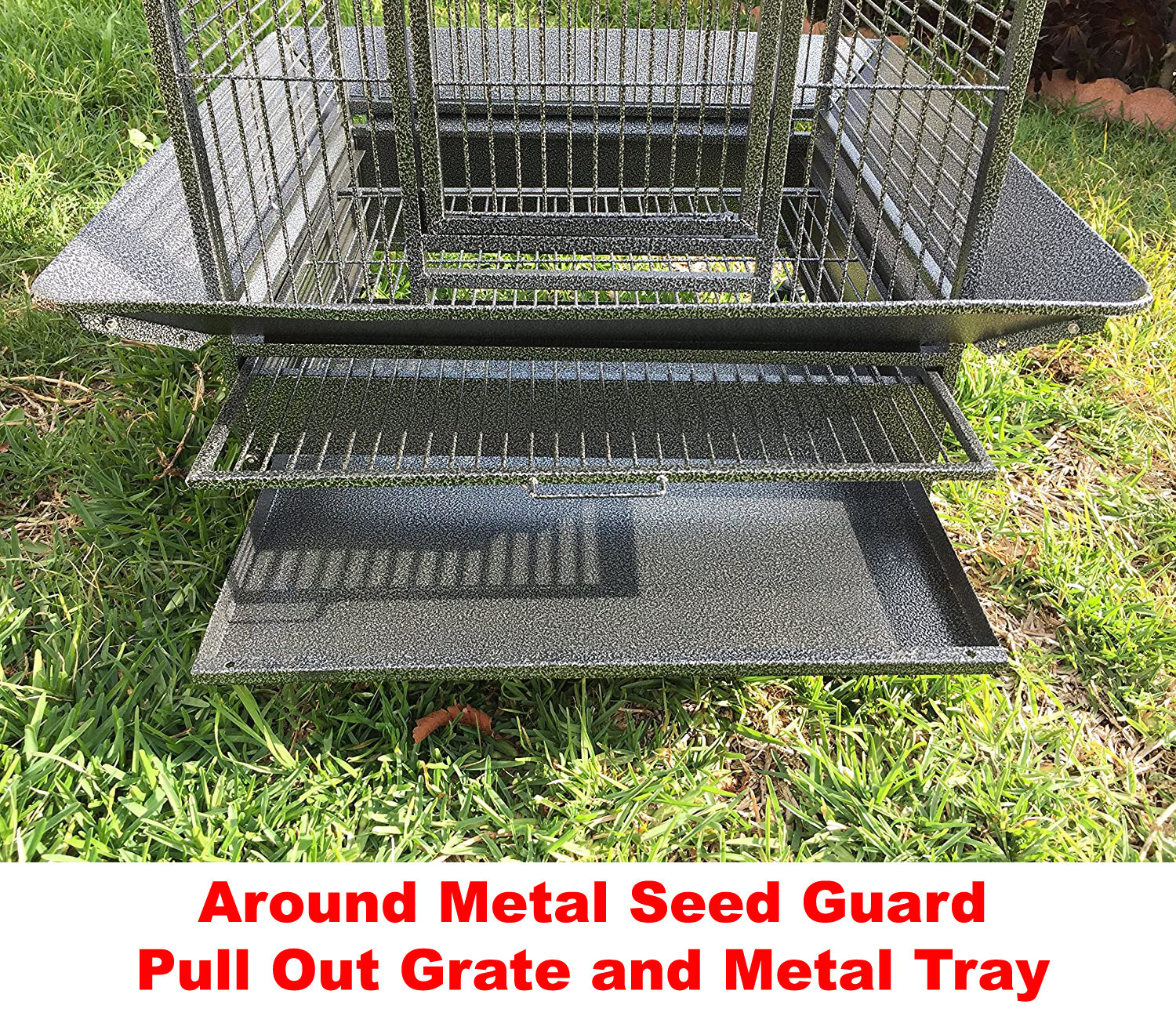 Large Stylish Wrought Iron Open Dome Play-Top Parrot Macaw Cockatoos Bird Cage