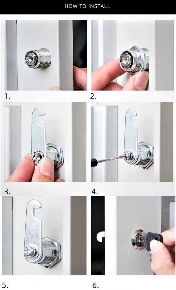 KUYEFGF Us General Cabinet Replacement Keyed Locks Alike Black