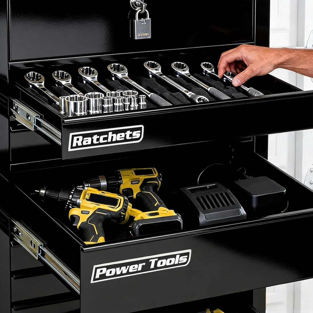 Magnetic Tool Box Labels, 12PCS Strong Magnet Toolbox Drawer Label for Toolboxes