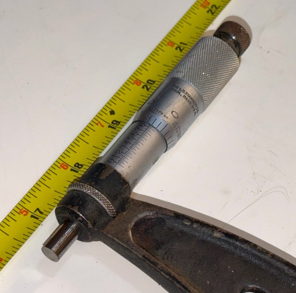Starrett 14” – 15” Outside Micrometer #436 Locking Ratcheting
