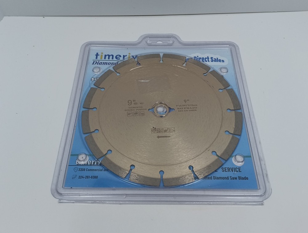 Diamond Saw Blade 9” Segmented Timeriver Factory Direct Sales, General Purpose