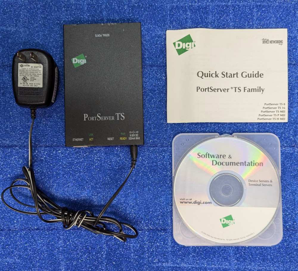 Digi PortServer TS 4 Device Server - 4 x RJ-45 w/Quick Start Guide/Software CD