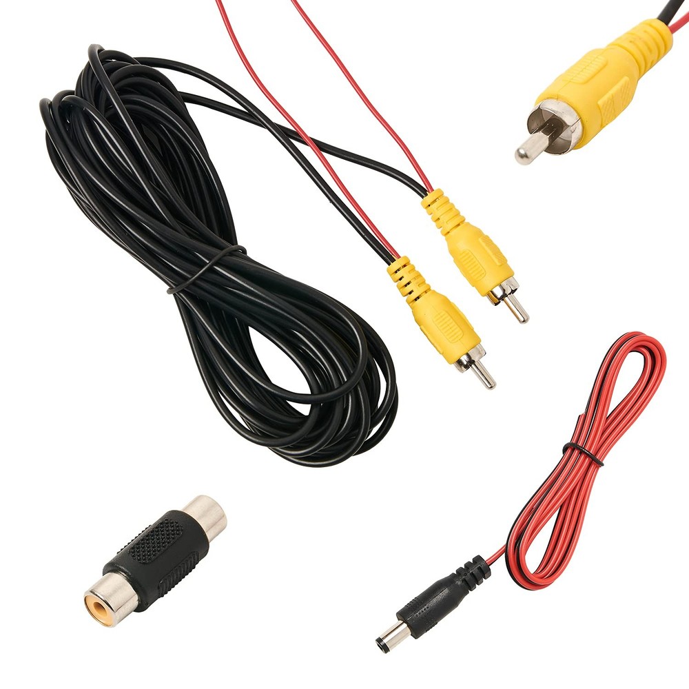 Backup Camera RCA Video Cable, Car Reverse Rear View Camera Video Cable with