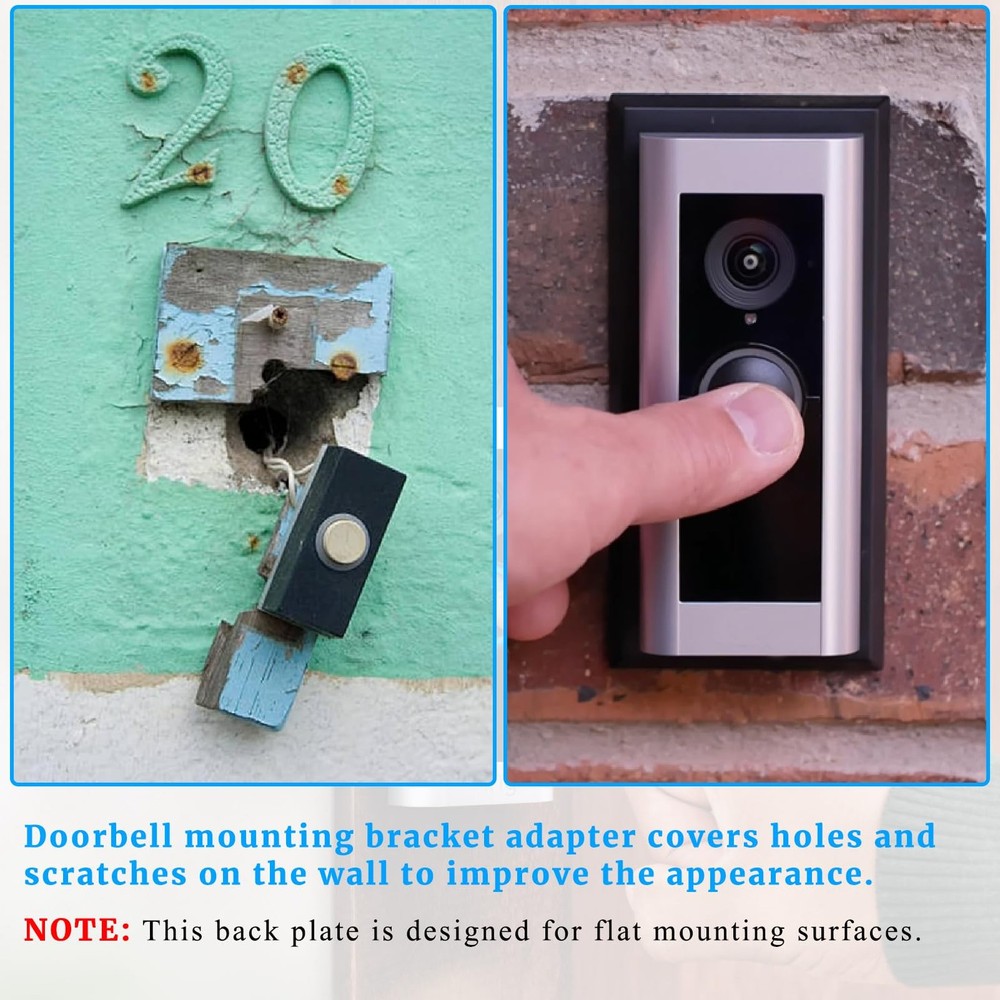 Doorbell Mounting Bracket Adapter Plate Compatible with Nutone M&S Intercom R...