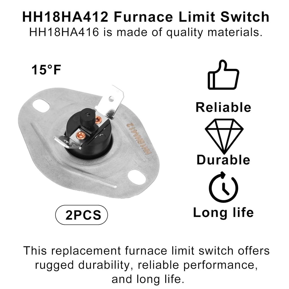 Durable 2-Pack Limit Switch for Furnace Replacement - Protect Your HVAC System