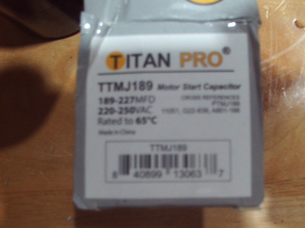 titan ttmj189 capacitor 220-250 vac
