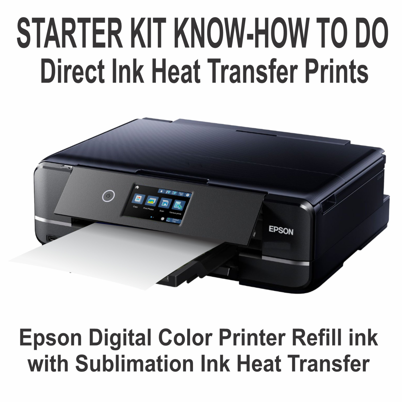 Epson Printer XL with Sublimation ink Heat Transfer Print on T-shirt &Mug Bundle