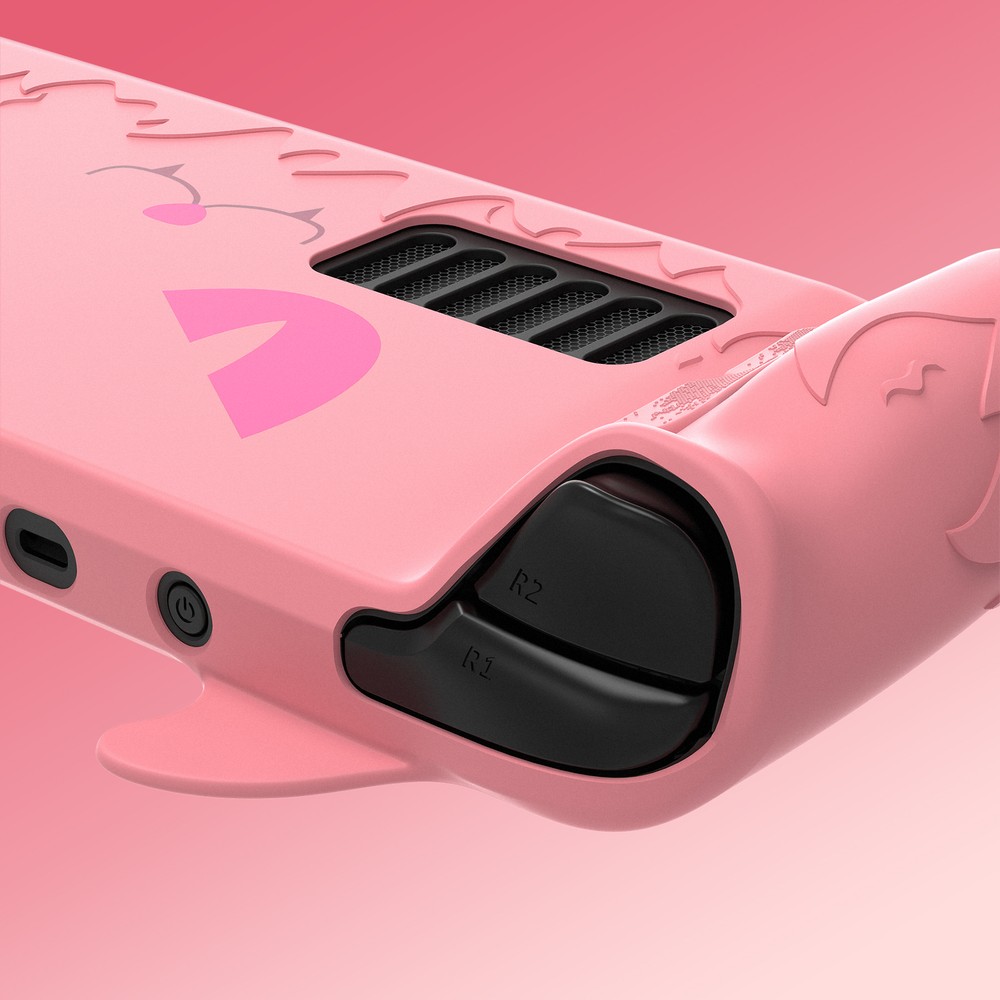 Protective CaseThumb Grip Caps Back Set Button for Steam Deck LCD & OLED- Pink