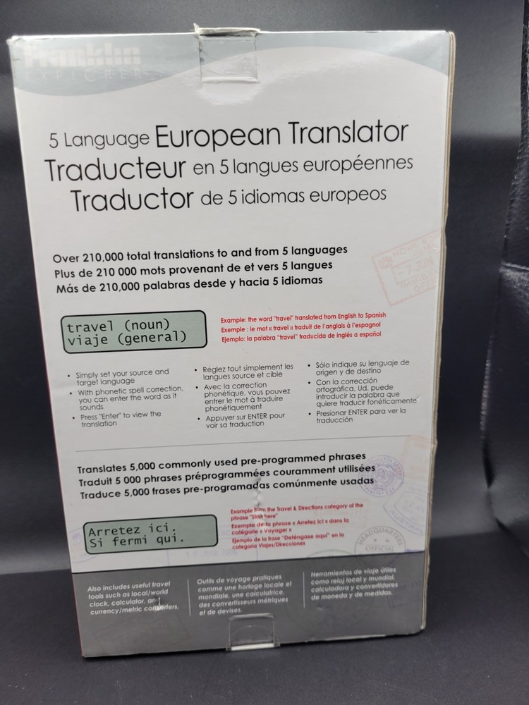 Franklin Explorer 5 Language European Translator! FR-TXF5