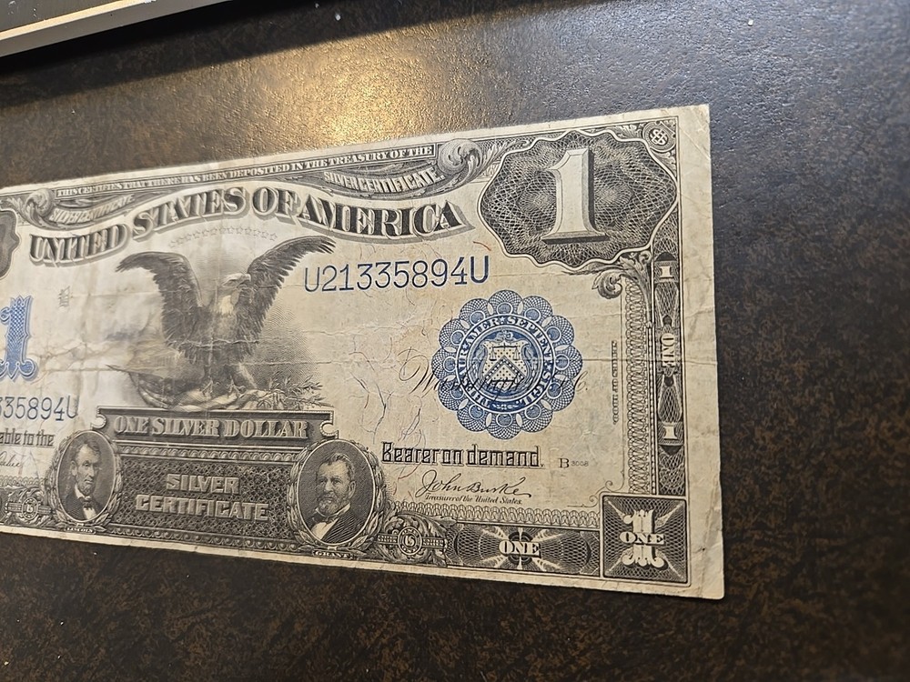 FR 233 1899 Silver Certificate Black Eagle Large Banknote $1 Dollar