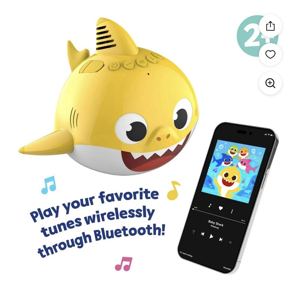 NEW Baby Shark Floating Waterproof LED Lighting Wireless Bluetooth Speaker