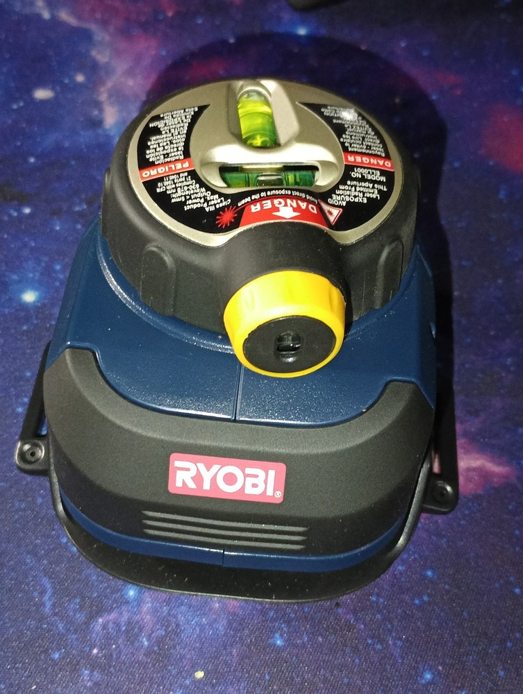 RYOBI Airgrip Laser Level  ELL0001 w/CASE Functional Base Tested Works!