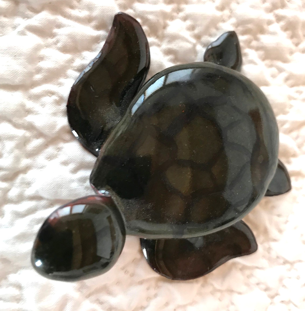 Enamel Signed Lallio Turtle