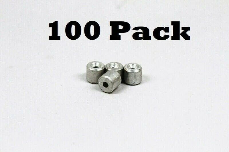 1/16 Aluminum Cable End Stop Buttons 100 Pack