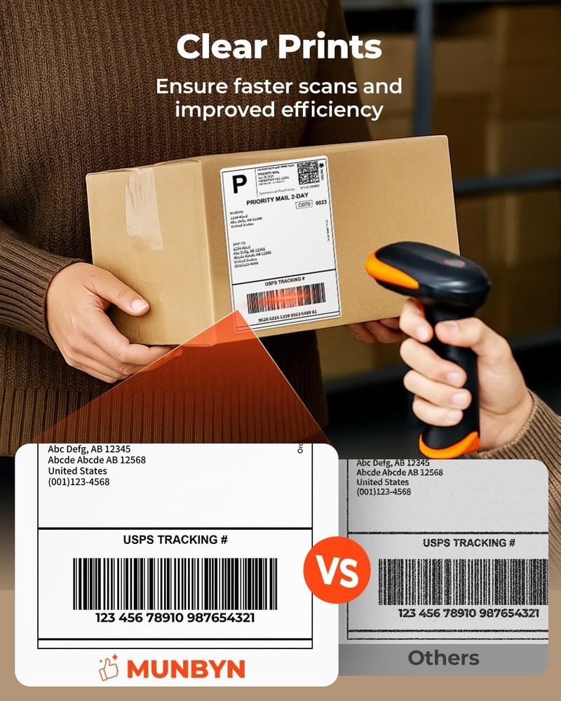 220 Count Direct Thermal Labels - 4x6 Adhesive Shipping Solution for E-commerce