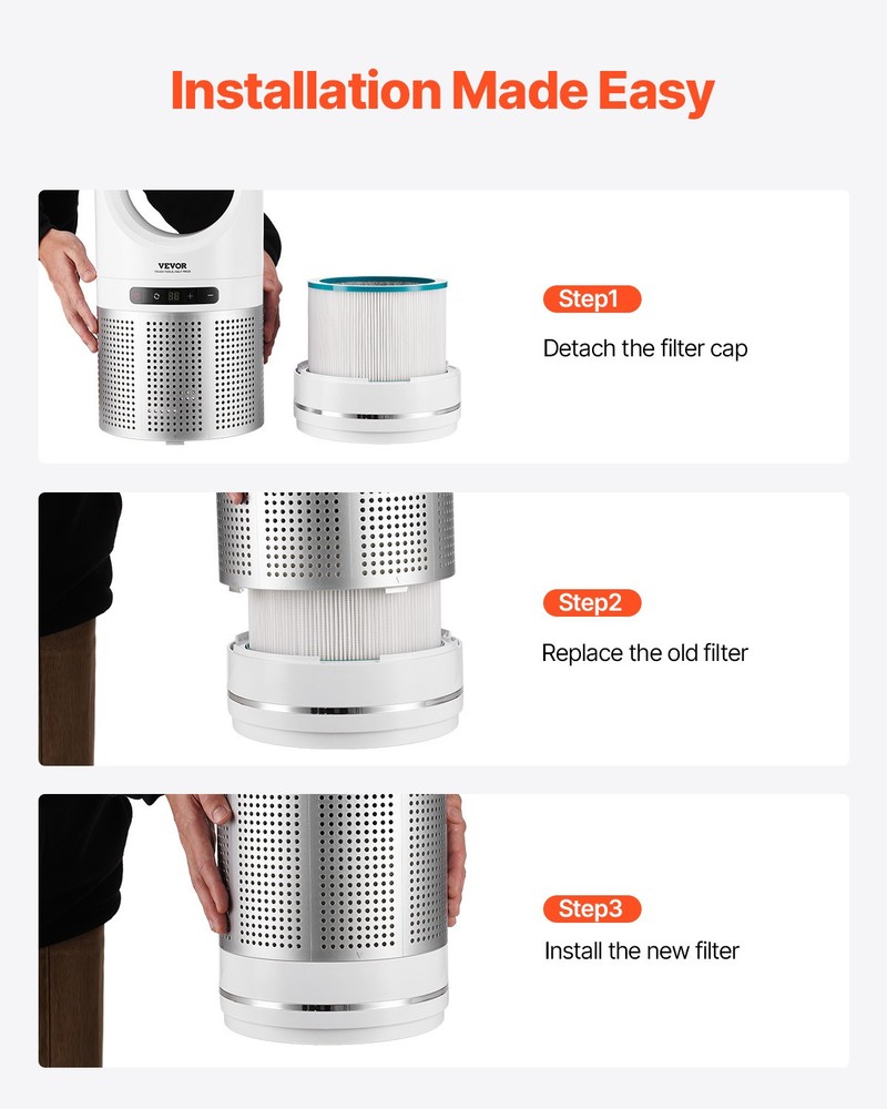 Replacement Filter for Tower Fan with High-Density HEPA & Activated Carbon