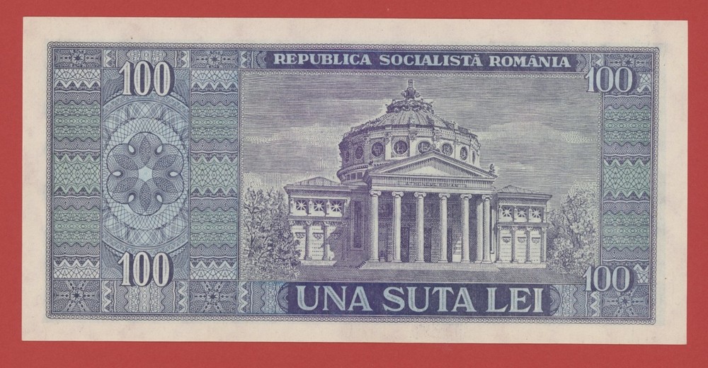 ROMANIA 100 LEI 1966 PICK # 97a UNC.