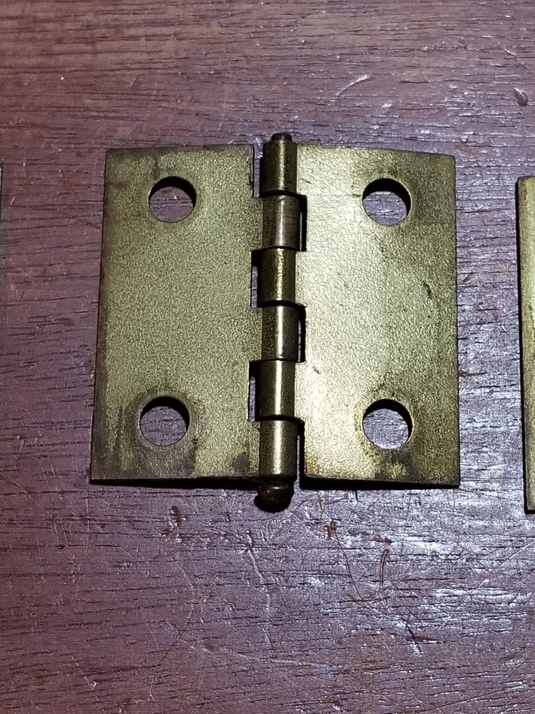 3 Tight Pin Butt Hinges 1 1/2" x 1 9/16"