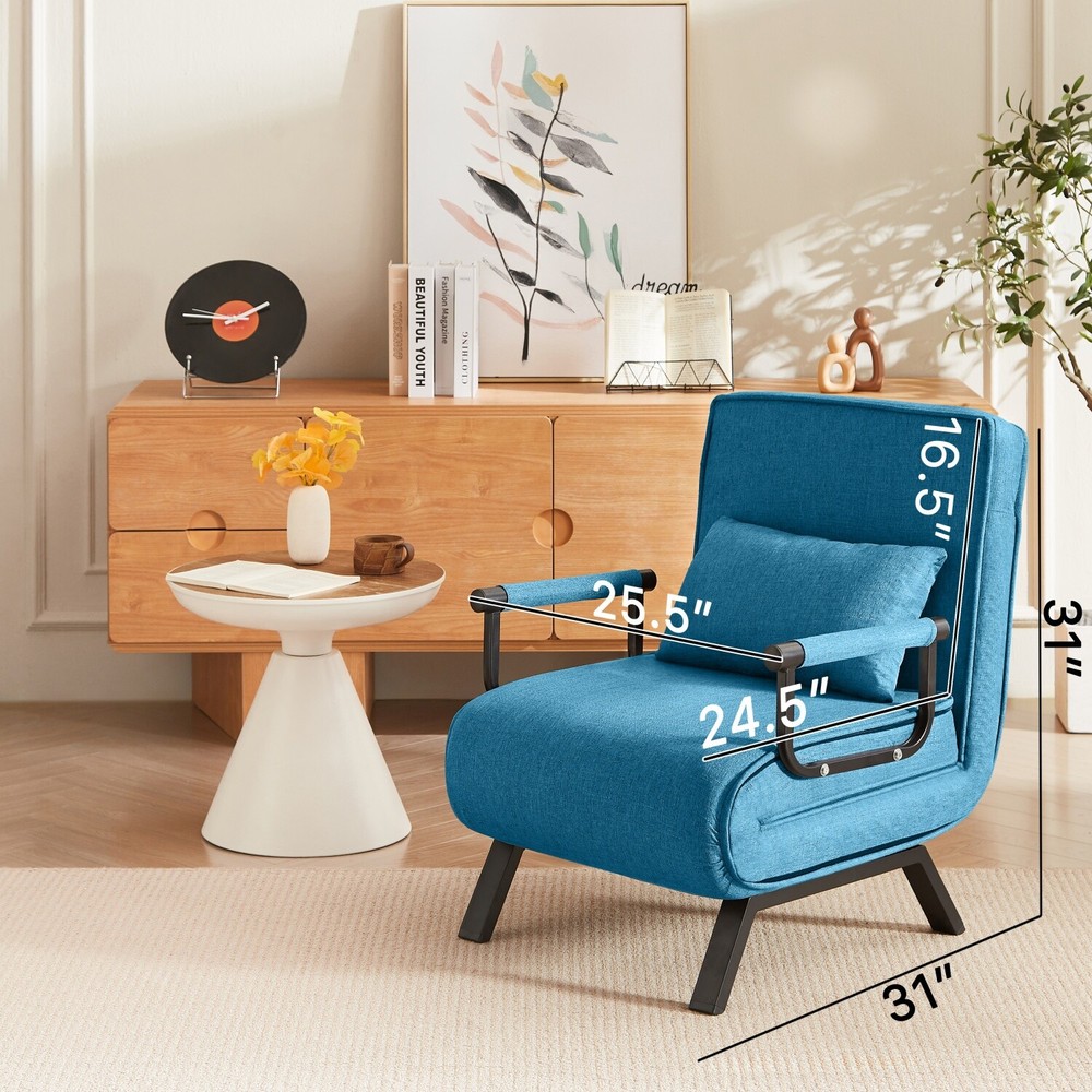 Convertible Sleeper Sofa Bed Single Sofa Bed Folding Sofa Bed with Pillow