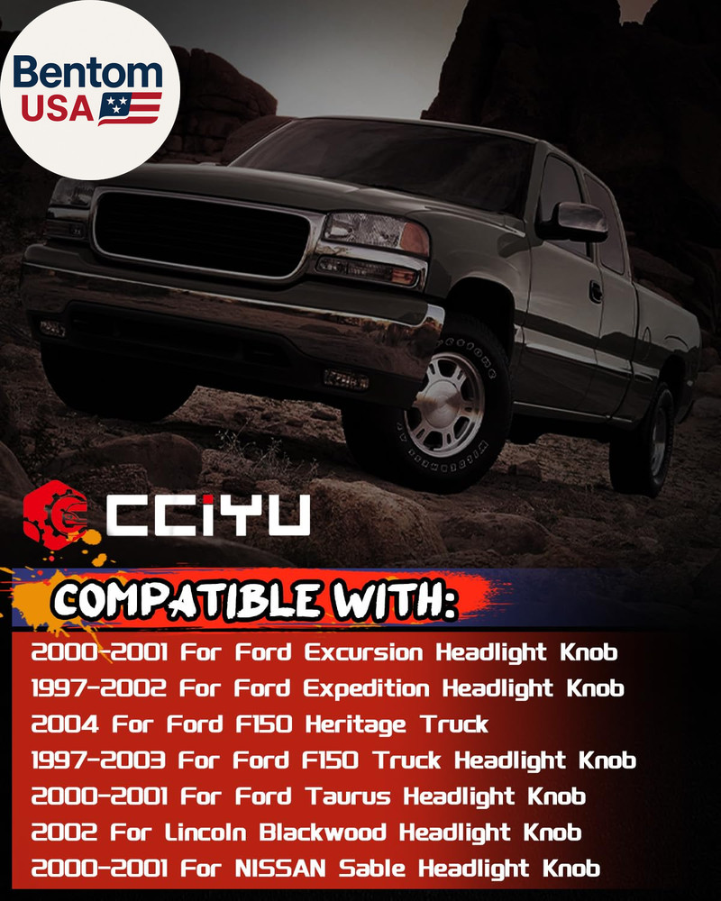 Headlamp Switch Knob Replacement - Fits Ford Excursion 2000-2001, Expedition 199