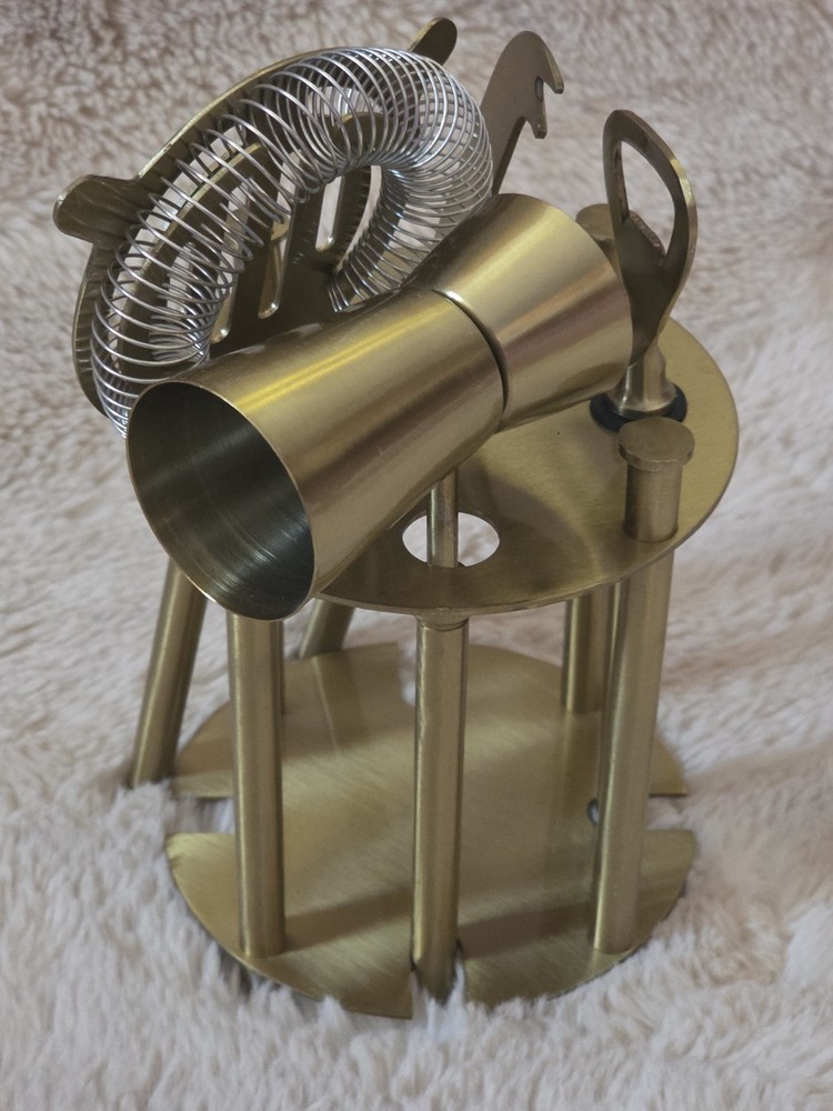 gold stainless steel bar tool set