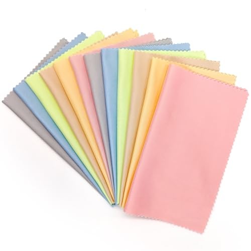 Assorted Colors Microfiber Cleaning Cloths - 6" x 7" 12 Pack Multi-color