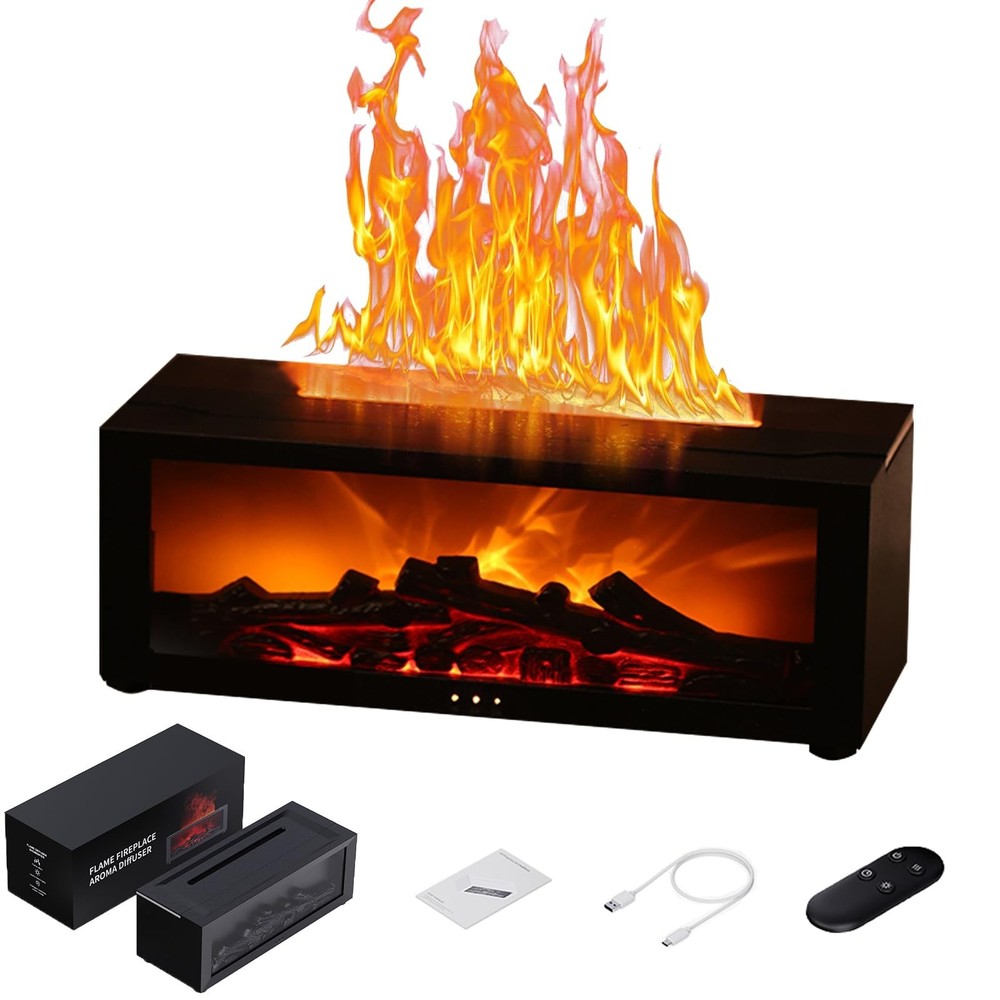 Fireplace Aroma Diffuser with Remote Control - 7 Color Changing LED... Fast Ship