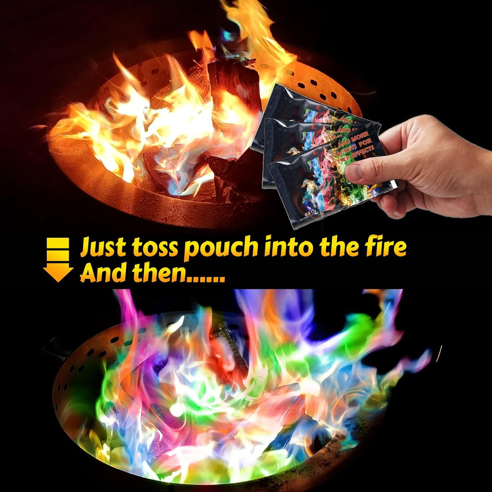 (6 Pack) Magic Campfire Fire Color Changing Packets for Fire Pit, Indoor/Outdoor