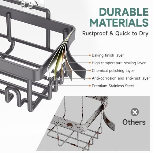 Rustproof & 6-Piece Set for Master Bathroom (Rustproof Upgrade) I. Dark Grey