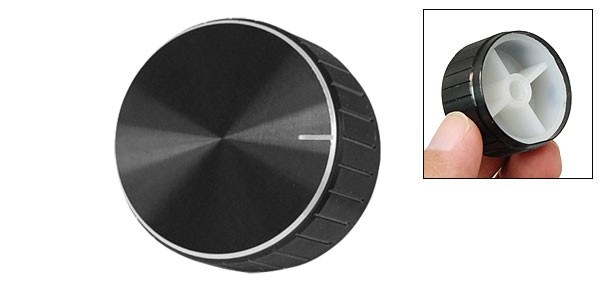 Aluminum Volume Control Amplifier Knob Wheel Black