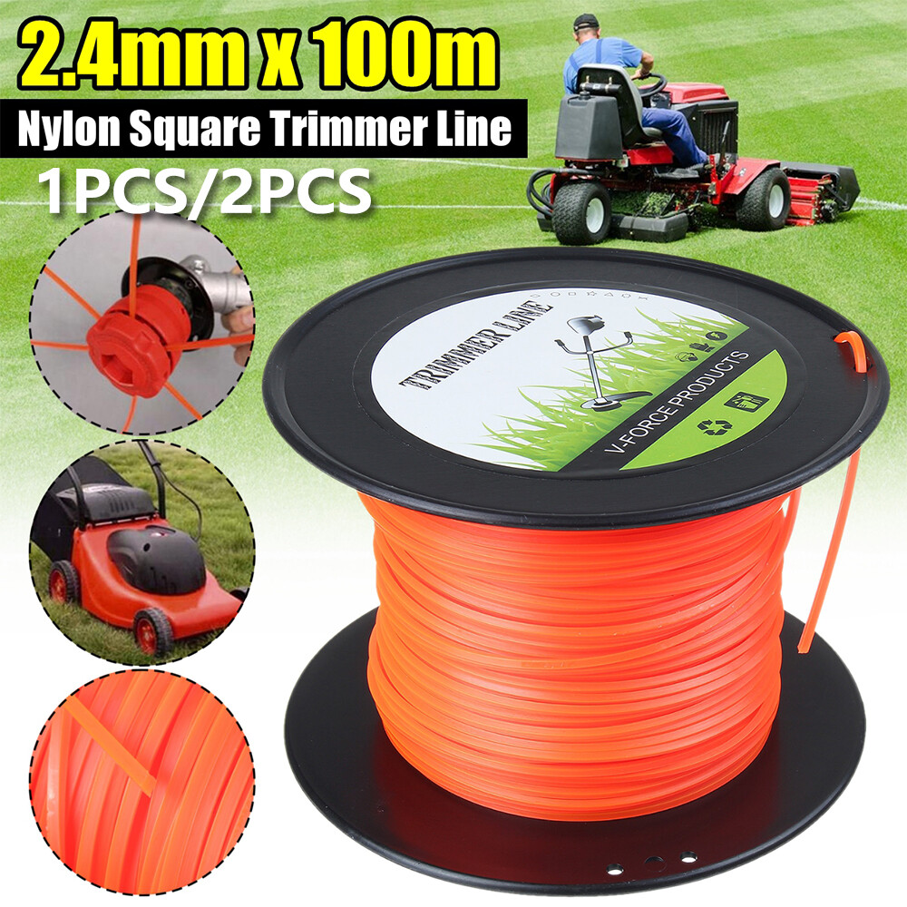 1/2/4 Pack 1300FT 5lb .095 Square String Trimmer Line Nylon Weed Eater Spool