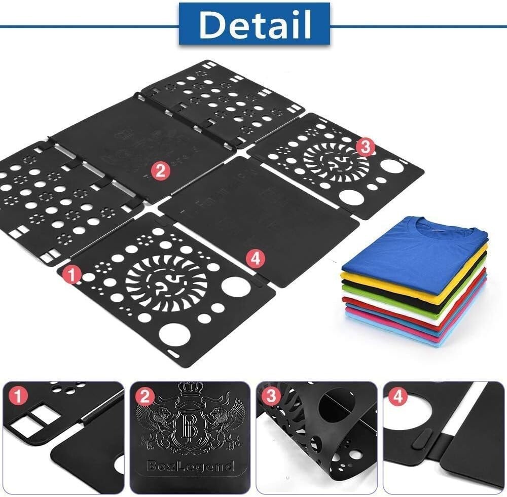 Shirt Folding Board Plastic Laundry Folder for T-Shirts Clothes Storage
