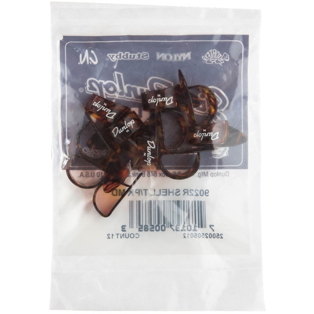 Dunlop 9022R Shell Plastic Thumb Picks, Medium, 12-Pack