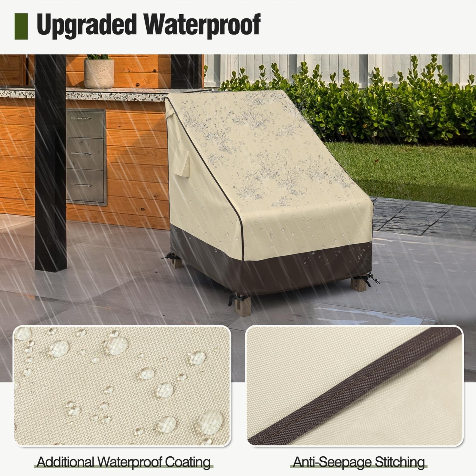 Patio Sofa Cover Heavy Duty Outdoor Furniture Chair Protector 33\"x40\"x35\" NEW