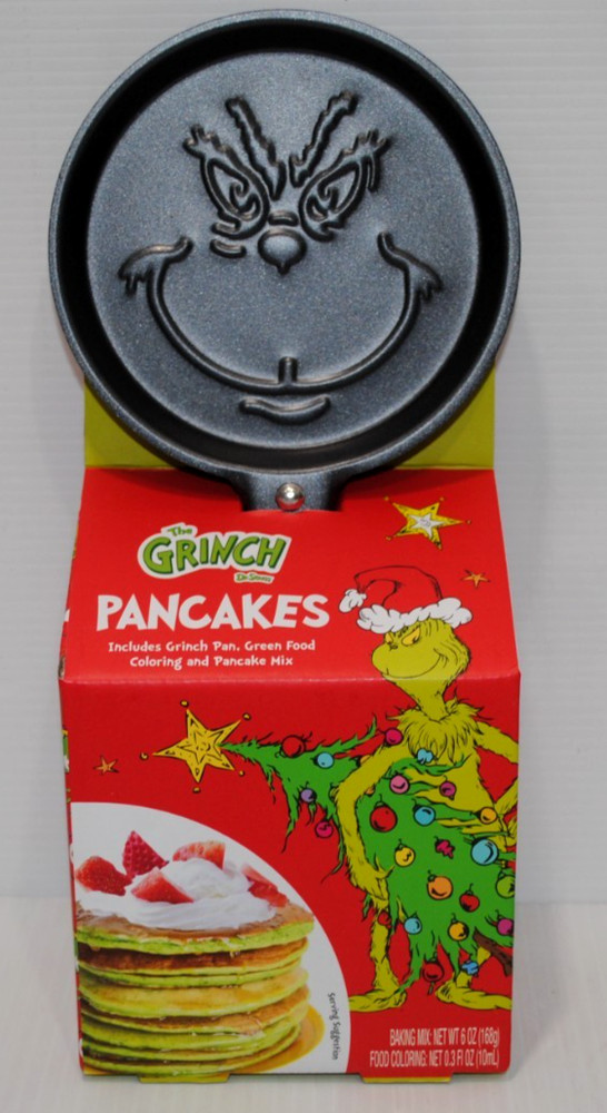 grinch pancake pan and mix
