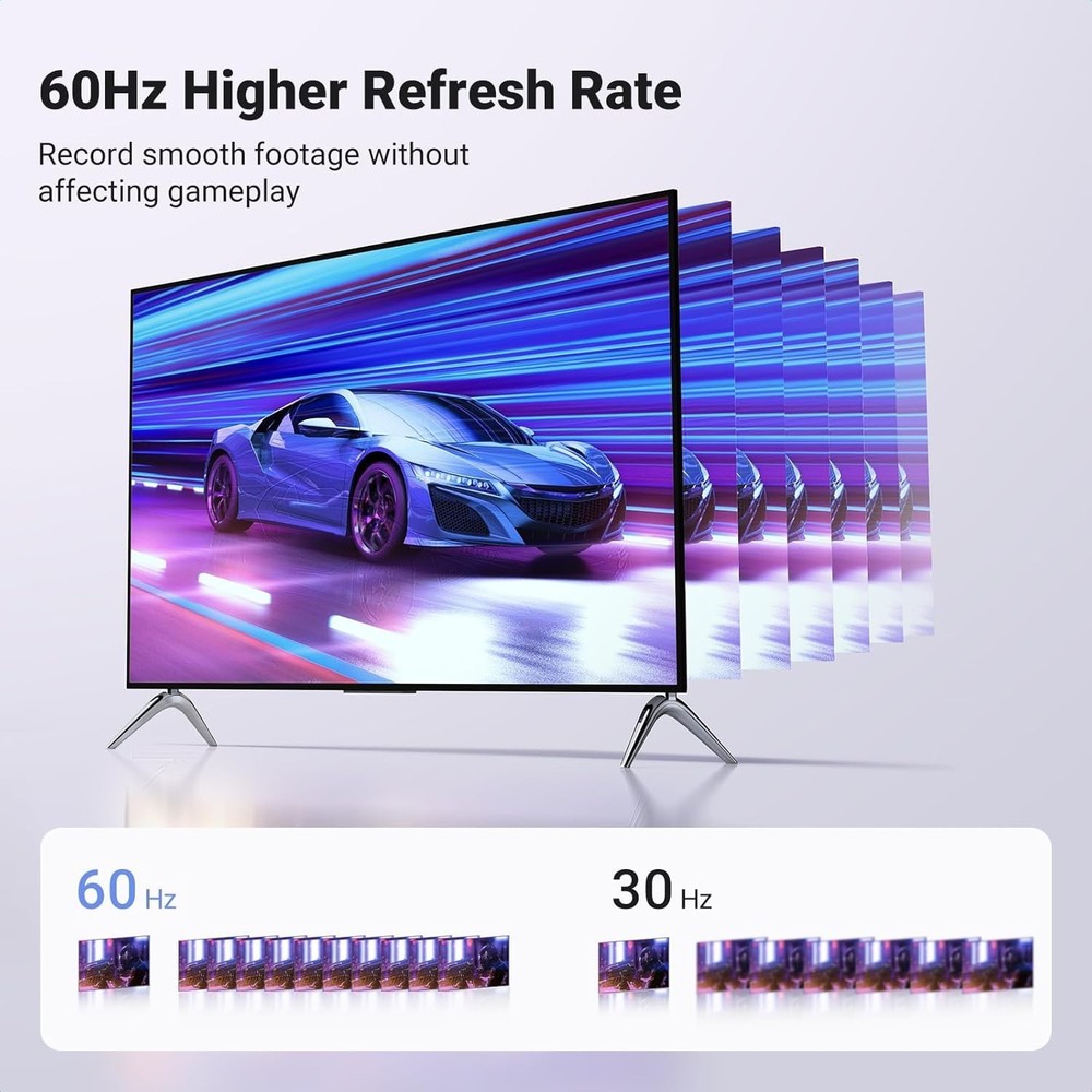 Portable USB C Capture Card for Streaming - Compatible with PS5, Xbox, Switch